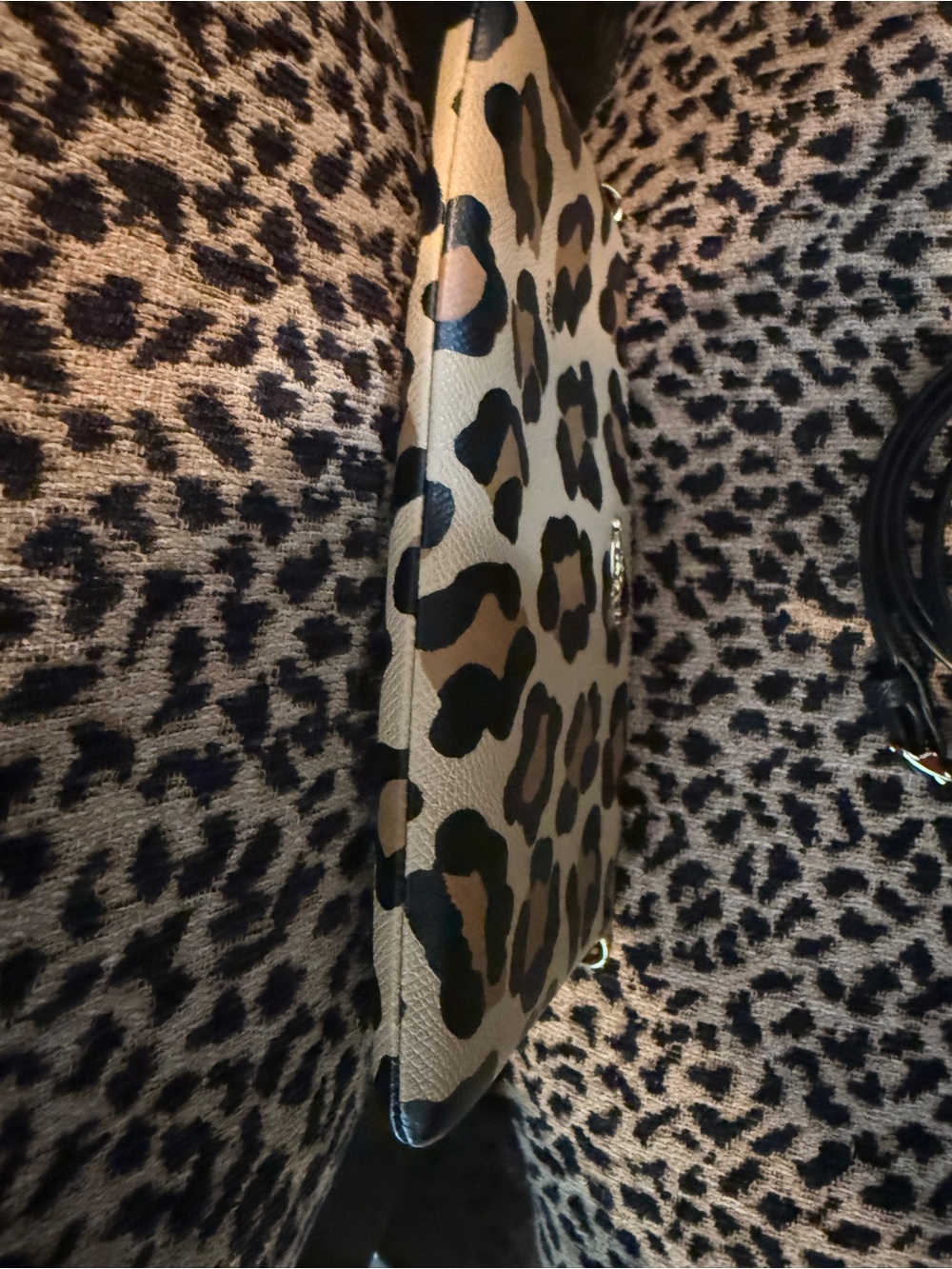 Coach Leopard Print Crossbody Bag in Tan and Black - Picture 15 of 16